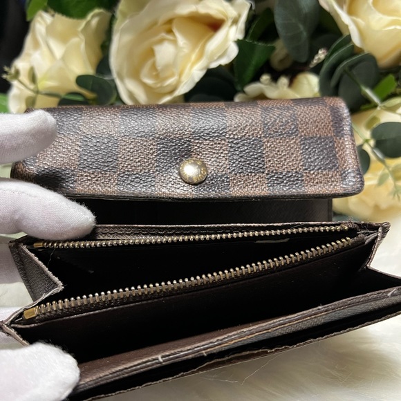 Louis Vuitton Damier Ebene Canvas Alexandra Wallet authentic vintage PRE-OWNED - Picture 17 of 17